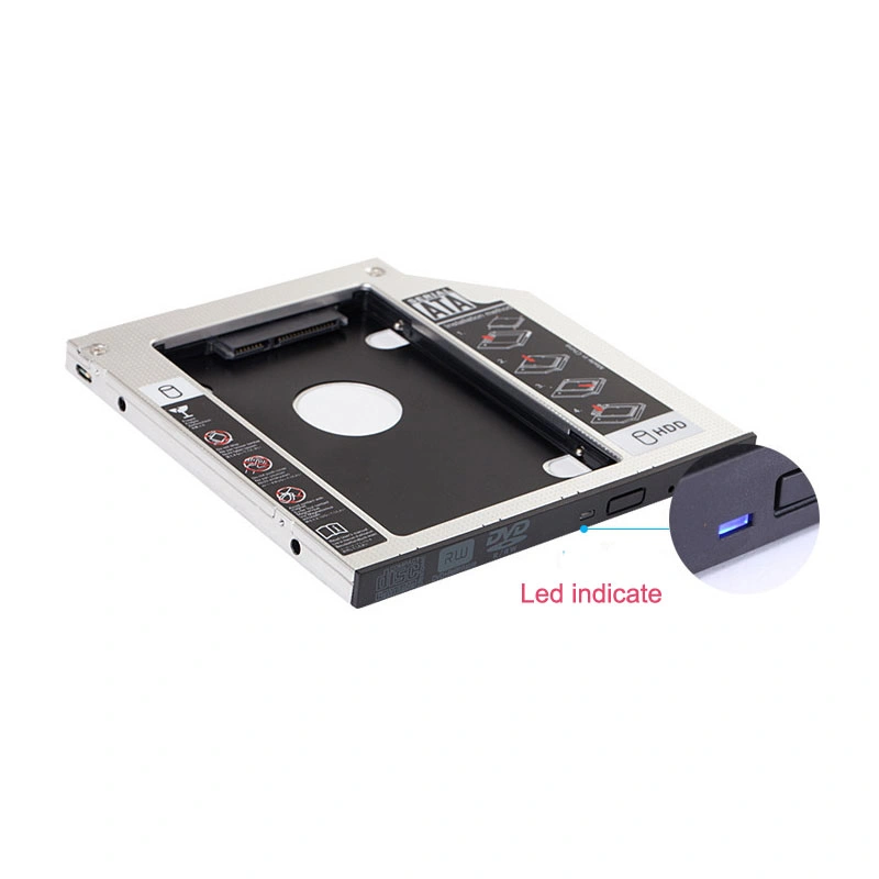 Aluminum 9.5/12.7mm 2ND HDD Caddy 2.5 Inch SATA I/II/III/HDD/SSD Optical Bay Second HDD Caddy